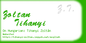 zoltan tihanyi business card