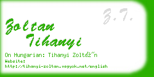 zoltan tihanyi business card